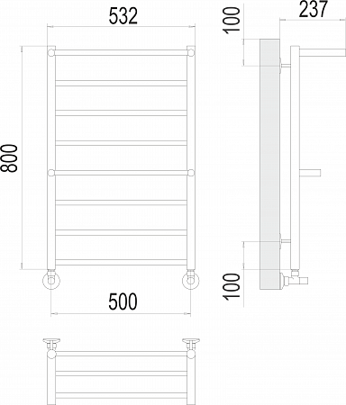 Анкона П8 500х800 Полотенцесушитель  TERMINUS Кострома - фото 3