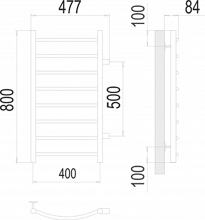 Классик П8 400х800 бп500 Полотенцесушитель  TERMINUS Кострома - фото 3