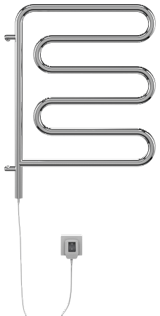 Электро 25 Ш-обр 450х570 поворотный Полотенцесушитель  TERMINUS Кострома - фото 2