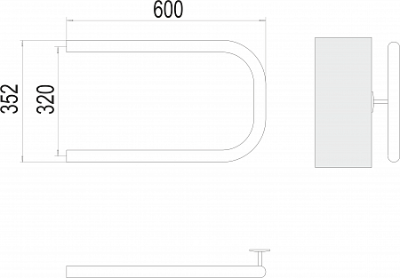 П-обр AISI 32х2 320х600 Полотенцесушитель  TERMINUS Кострома - фото 3
