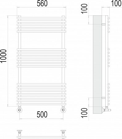 Ватра П18 500х1000 Полотенцесушитель  TERMINUS Кострома - фото 3