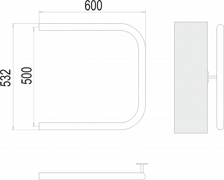 П-обр AISI 32х2 500х600 Полотенцесушитель  TERMINUS Кострома - фото 3